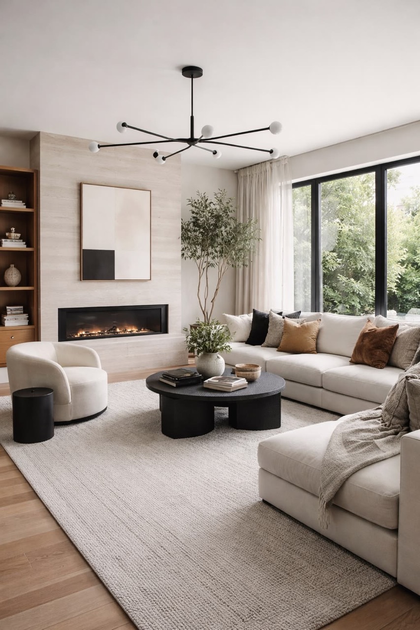Residential interior — modern neutral living room